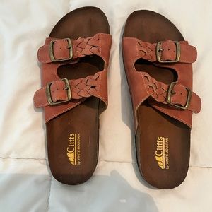 Womens White Mountain Cliffs Slide on Sandals size 9 shoes